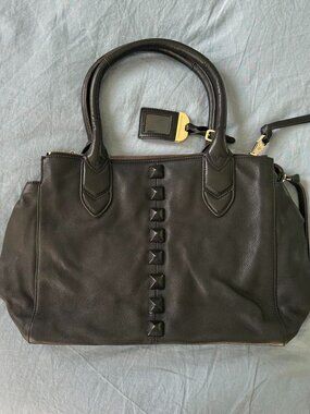 Aimee Kestenberg Black Studded Tote Bag